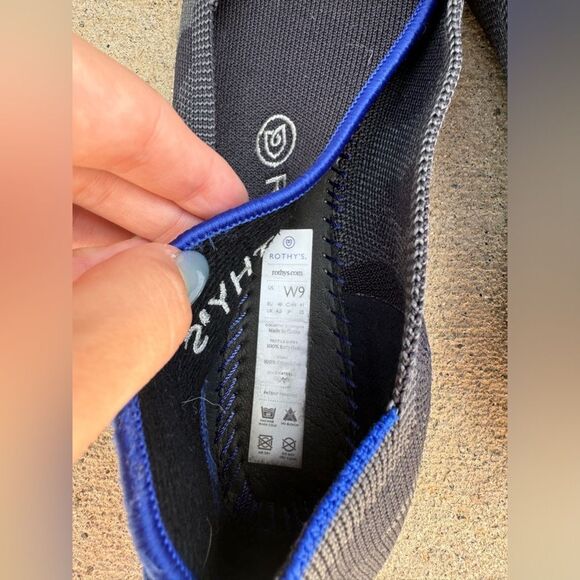 Rothy's The Point Dark Camo Grey Size 9 Wide - Picture 4 of 7